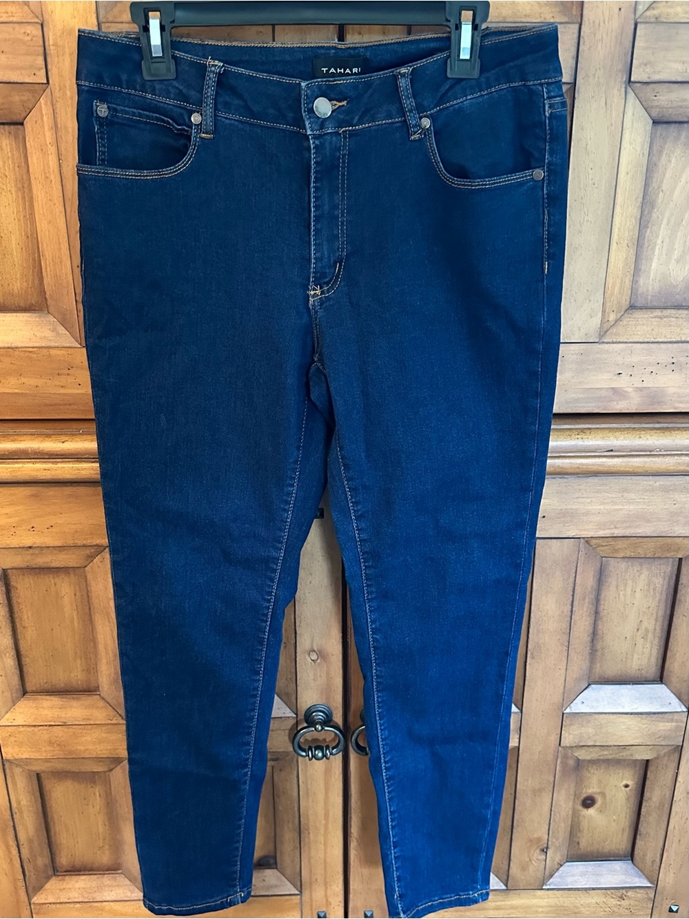 Tahari Dark Blue Kelly Classic Skinny Jeans